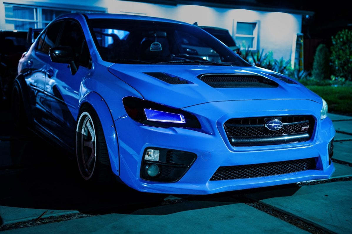 Velossa Tech Type R Velossa Tech Headlight Ram Air Kit Black w/ RGB Halo 2015-2021 WRX ...