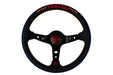 VERTEX 10 Star Steering Wheel 330mm Leather w/ Red Stitching - STW-10STR-RED - Subimods.com