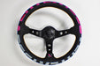 VERTEX 1996 Steering Wheel 330mm Perforated Leather w/ Pink and Silver Stitching - STW - 1996 - PNK - Subimods.com