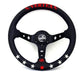 VERTEX 7 Star Steering Wheel 330mm Leather w/ Red and Blue Stitching - STW-7STR - Subimods.com