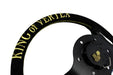 VERTEX King Steering Wheel 330mm Suede w/ Gold Stitching - STW-KING-SDE - Subimods.com