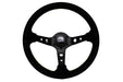 VERTEX King Steering Wheel 330mm Suede w/ Gold Stitching - STW-KING-SDE - Subimods.com