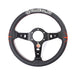 VERTEX Lang Steering Wheel 330mm Leather w/ White and Red Stitching - STW - LG - Subimods.com