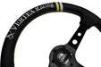 VERTEX Racing Steering Wheel 330mm Leather w/ Gold and White Stitching - STW-RACING - Subimods.com