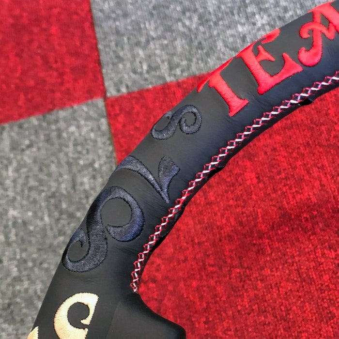 VERTEX Seventy - Eight Steering Wheel 330mm Leather w/ Red, Black and Gold Stitching - STW - 78 - Subimods.com