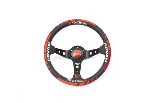 VERTEX x Advan Collaboration Steering Wheel 330mm Leather Version 2 - STW-VERXADV-V2-LTHR - Subimods.com