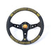 VERTEX X Block Head Collaboration Steering Wheel 330mm Leather w/ Gold Stitching - STW - VERXBHM - Subimods.com