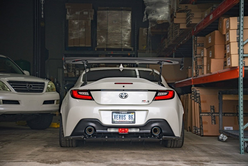 Verus Engineering UCW Bottom Mount Rear Wing Kit w/ Carbon End Plates 2022 - 2025 BRZ / 2022 - 2025 GR86 - A0790A-CRB - Subimods.com