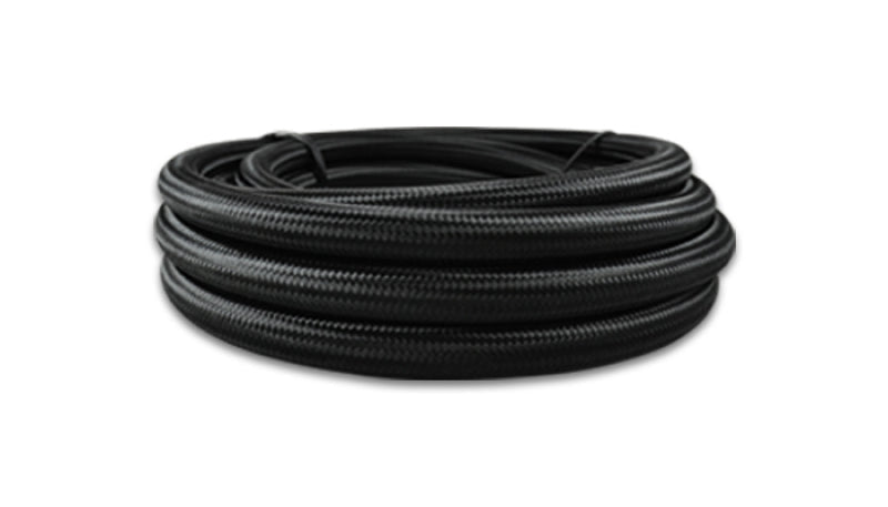 Vibrant Performance Braided Rubber Lined Flex Hose Black Nylon - 6AN - 11976 - Subimods.com