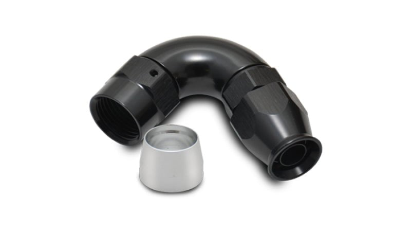 Vibrant Performance High Flow Hose End Fitting For Use w/ PTFE Hose - 10AN 120 Degree Black - 28210 - Subimods.com