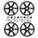 Volk Racing TE37 Saga S-Plus Black Shadow Special Wheel Bundle 18x9.5 +38mm Offset 5x114.3 - WVDG2X38EPH-BUNDLE - Subimods.com