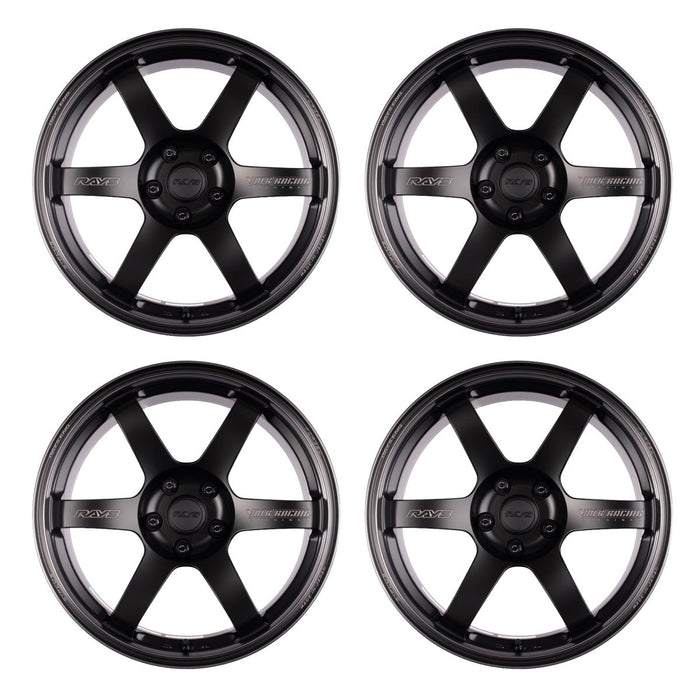 Volk Racing TE37 Saga S-Plus Black Shadow Special Wheel Bundle 18x9.5 +38mm Offset 5x114.3 - WVDG2X38EPH-BUNDLE - Subimods.com