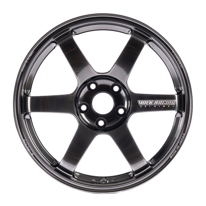 Volk Racing TE37 Saga S - Plus Shining Black Metal 18X9.5 +38 5x114.3 2015 - 2025 WRX / 2011 - 2021 STI - WVDG2X38EHM - Subimods.com