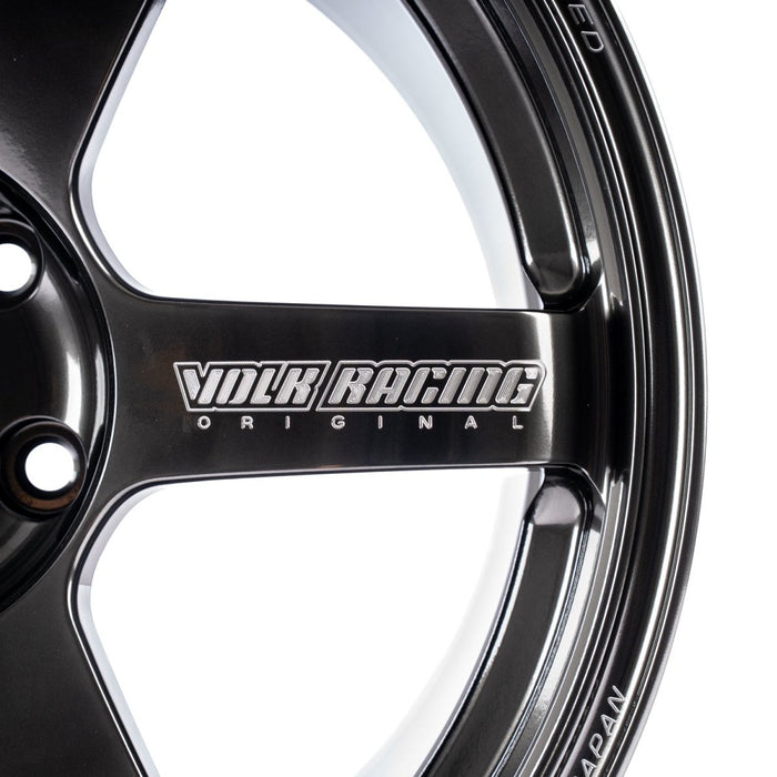 Volk Racing TE37 Saga S - Plus Shining Black Metal 18X9.5 +38 5x114.3 2015 - 2025 WRX / 2011 - 2021 STI - WVDG2X38EHM - Subimods.com