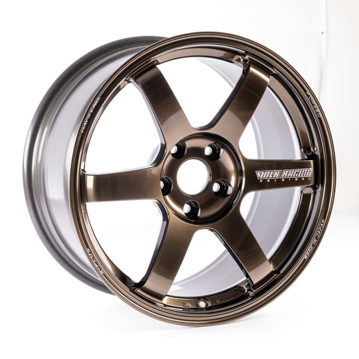 Volk Racing TE37 Saga S - Plus Shining Bronze Metal 18X9.5 +38 5x114.3 2015 - 2025 WRX / 2011 - 2021 STI - WVDG2X38ESZ - Subimods.com