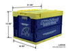 WedsSport Mechanic Container Box 50L Blue w/ Yellow Accents - WSRBOX - 02B - Subimods.com