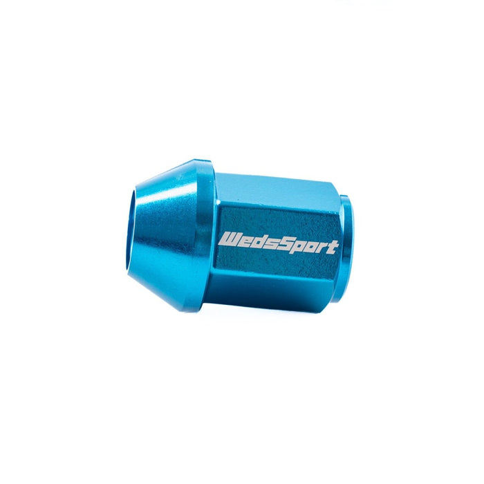WedsSport Racing Aluminum Closed End Locking Lug Nuts 19 Hex Blue M12 x 1.25 Most Subaru Models - 52325-KIT - Subimods.com