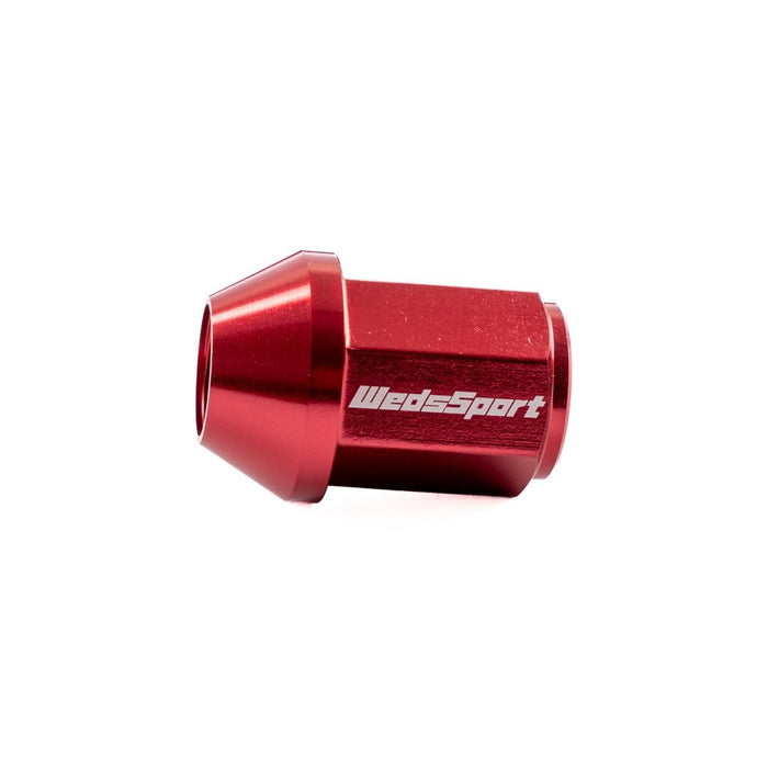 WedsSport Racing Aluminum Closed End Locking Lug Nuts 19 Hex Red M12 x 1.25 Most Subaru Models - 52326-KIT - Subimods.com