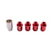 WedsSport Racing Aluminum Closed End Locking Lug Nuts 19 Hex Red M12 x 1.25 Most Subaru Models - 52326-KIT - Subimods.com