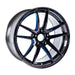 WedsSport RN55M Gloss Black w/ Blue Machining 18x9.5 5x114.3 +38mm Offset 2015 - 2025 WRX / 2011 - 2021 STI - 72967 - Subimods.com