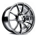 WedsSport SA-25R Platinum Silver Black (PSB) 18x9.5 5x100 +45mm Offset - 73755 - Subimods.com