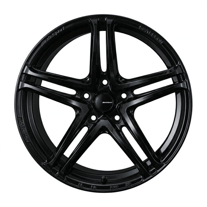 WedsSport SA - 52R Gloss Black 18x9.5 5x114.3 +38mm Offset 2015 - 2024 WRX / 2011 - 2021 STI - 74920 - Subimods.com