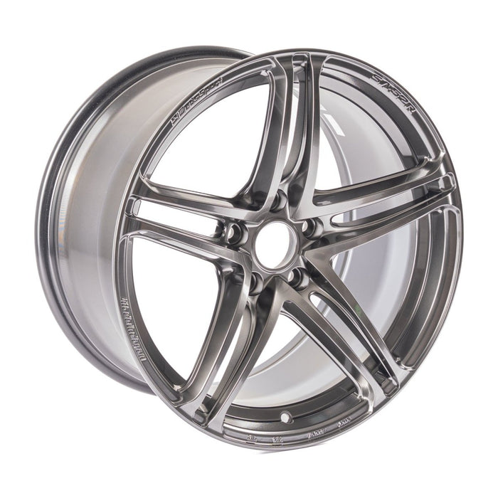 WedsSport SA - 52R Platinum Silver Black 18x9.5 5x114.3 +38mm Offset 2015 - 2024 WRX / 2011 - 2021 STI - 74897 - Subimods.com