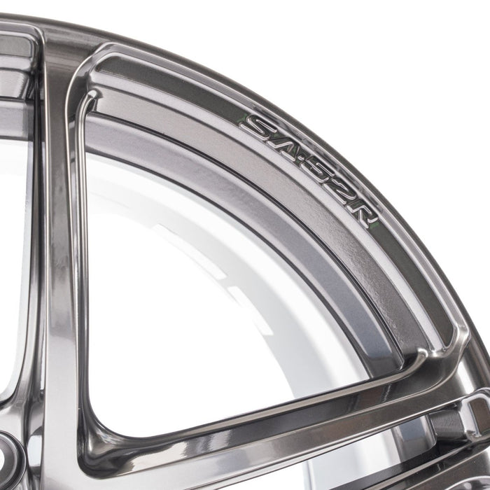WedsSport SA - 52R Platinum Silver Black 18x9.5 5x114.3 +38mm Offset 2015 - 2024 WRX / 2011 - 2021 STI - 74897 - Subimods.com