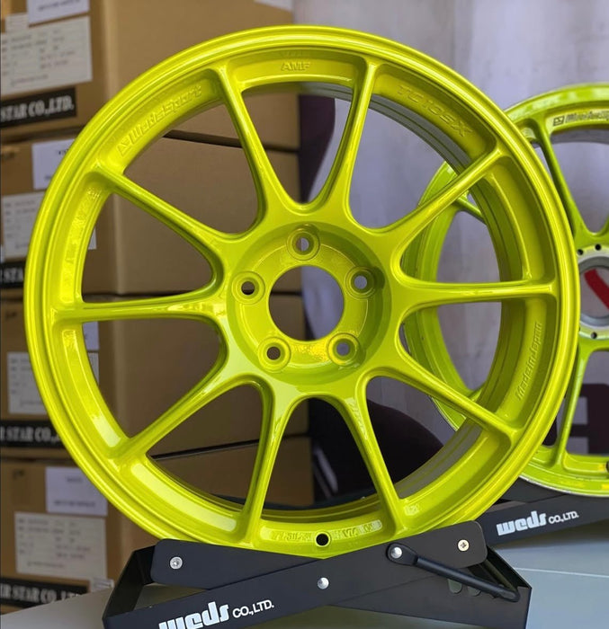 WedsSport TC - 105X AMF GT Yellow 18x9.5 5x114.3 +35mm Offset 2015 - 2024 WRX / 2011 - 2021 STI - 74945 - Subimods.com