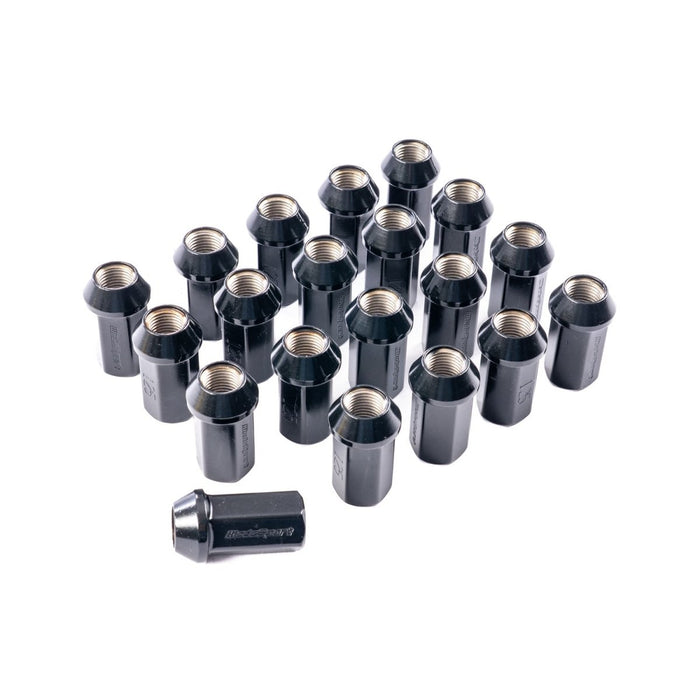 WedsSport WS Racing Nut 38MM Steel Open End Black Lug Nuts M12 x 1.25 Most Subaru Models - 70070 - Subimods.com