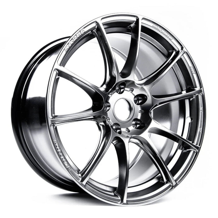 WedsSport SA-25R Platinum Silver Black (PSB) 18x9.5 5x100 +45mm Offset