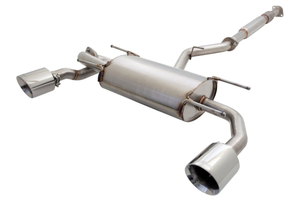 X - Force Stainless Steel Catback Exhaust w/ 2.5" Piping and 4.5" Double Wall Tips 2013 - 2021 BRZ / 2013 - 2016 FRS / 2017 - 2021 GT86 - ES - T86 - CBS - Subimods.com