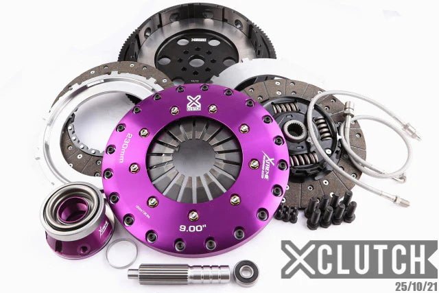 XClutch Stage 4 Twin Disc Sprung Organic Clutch Kit 2004 - 2021 STI / 2007 - 2009 Legacy GT Spec. B - XKSU23623-2A - Subimods.com