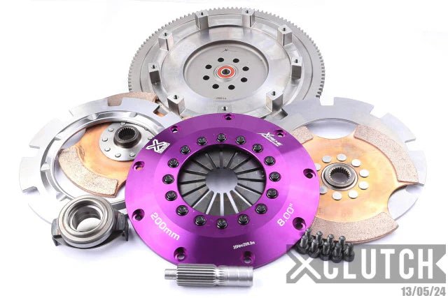 XClutch Stage 5 8.0 Inch Twin Disc Rigid Ceramic Clutch Kit 2006 - 2014 WRX / 2005 - 2009 Legacy GT / 2005 - 2009 Outback XT / 2005 - 2008 Forester XT - XKSU20522-2E - Subimods.com