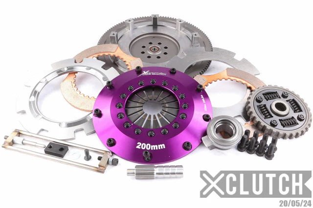 XClutch Stage 5 8.0 Inch Twin Disc Sprung Ceramic Clutch Kit 2002 - 2005 WRX / 2004 - 2005 Forester XT / 2004 - 2006 Baja Turbo - XKSU20520-2B - Subimods.com