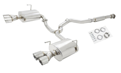 XForce 3" Cat Back Exhaust Quad Tip 2011 - 2021 WRX Sedan / STI Sedan - ES-SW26-CBS - Subimods.com