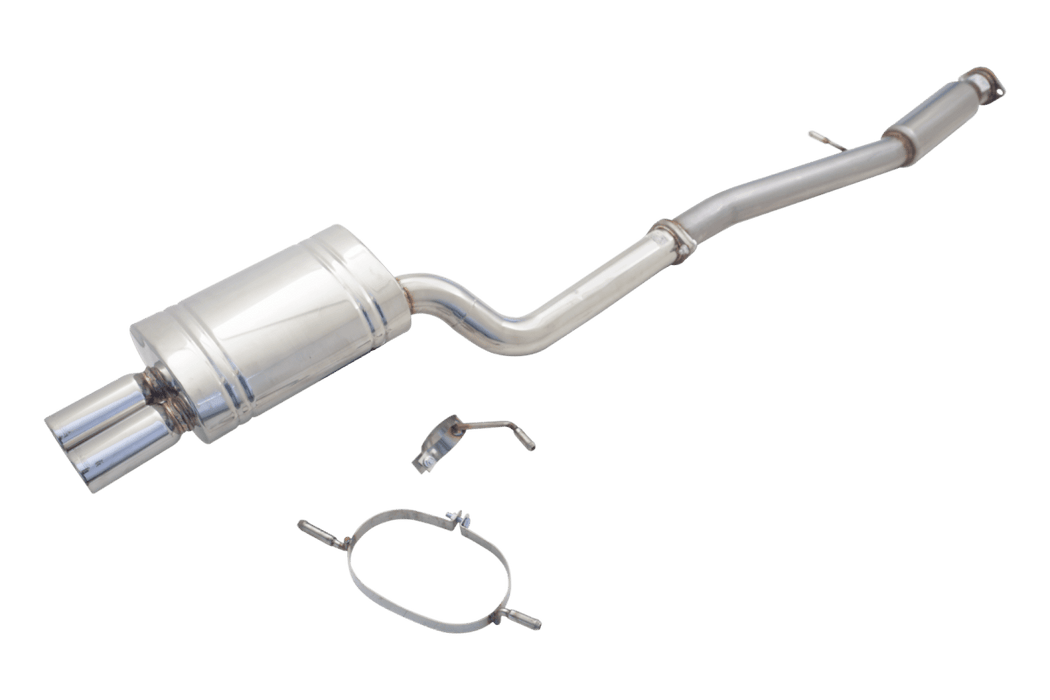 XForce Cat Back Exhaust Oval Dual Outlet Muffler 2002 - 2007 WRX / STI - E4-SW05-MP01-CBS - Subimods.com