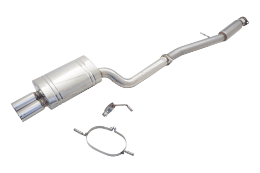 XForce Cat Back Exhaust Oval Dual Outlet Muffler 2002 - 2007 WRX / STI - E4-SW05-MP01-CBS - Subimods.com