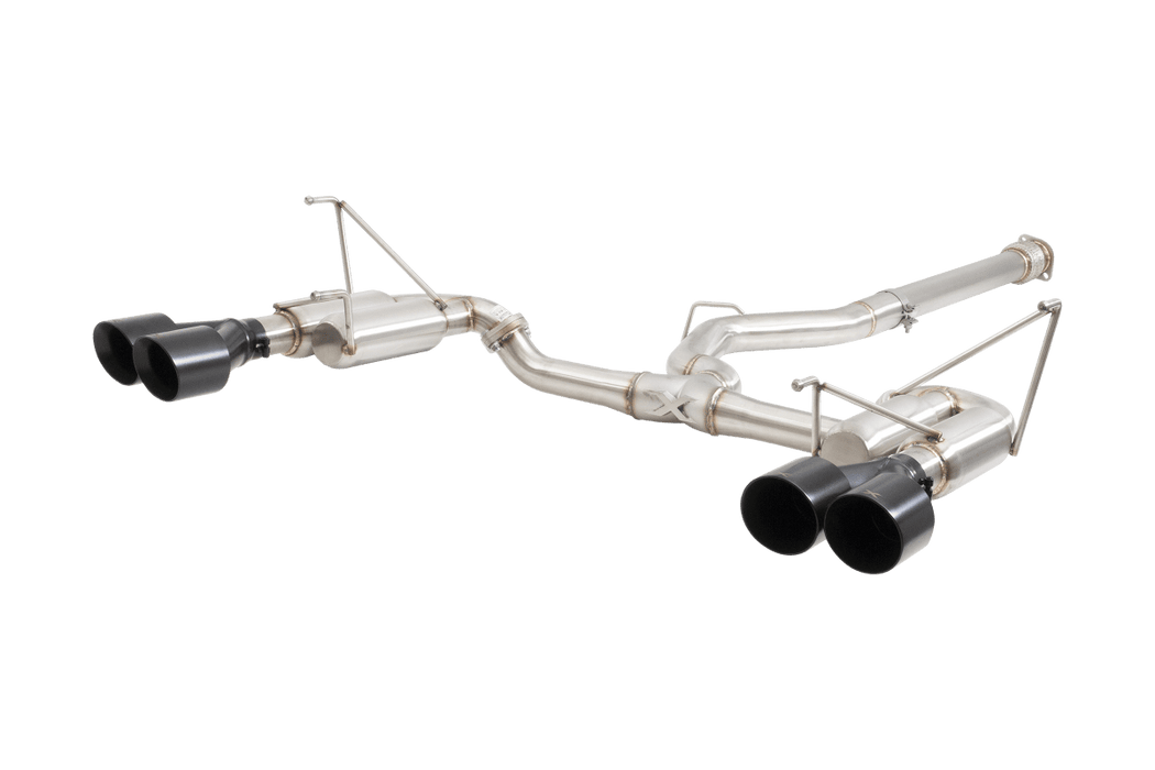 XForce Race Style Stainless Steel Catback Exhaust w/ Black Tips 2022 - 2024 WRX - ESSW29RBKCS - Subimods.com