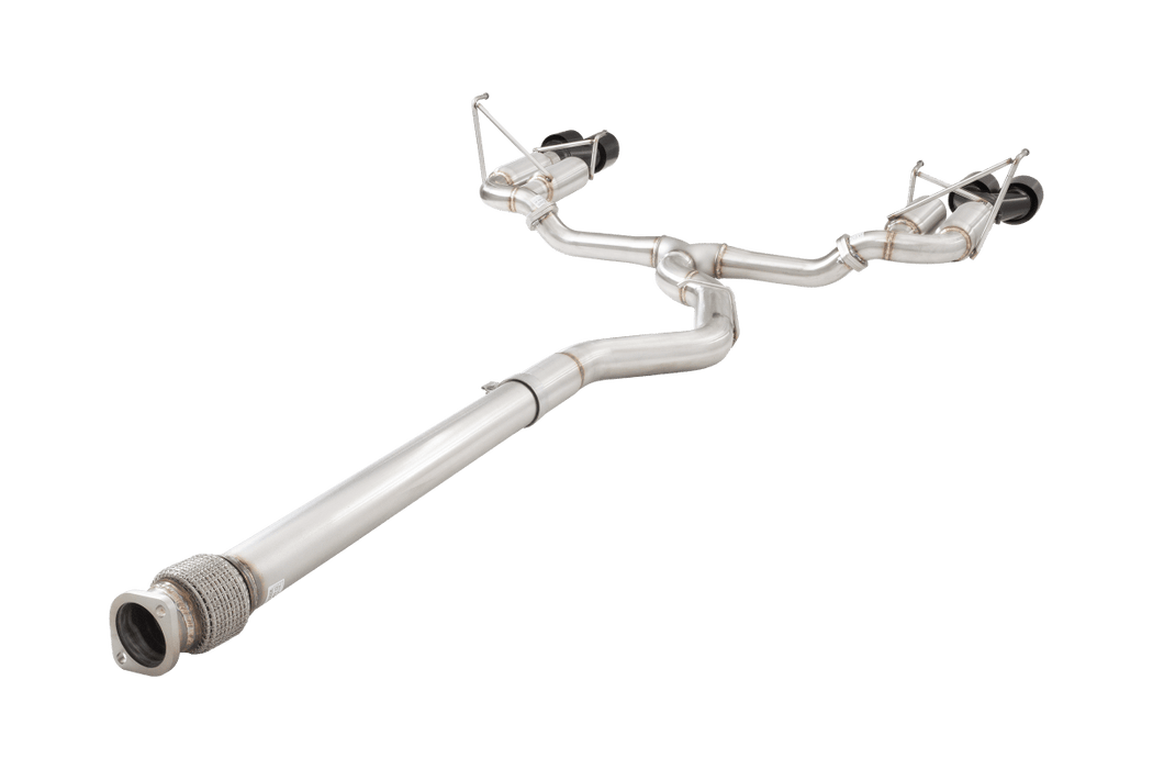 XForce Race Style Stainless Steel Catback Exhaust w/ Black Tips 2022 - 2024 WRX - ESSW29RBKCS - Subimods.com