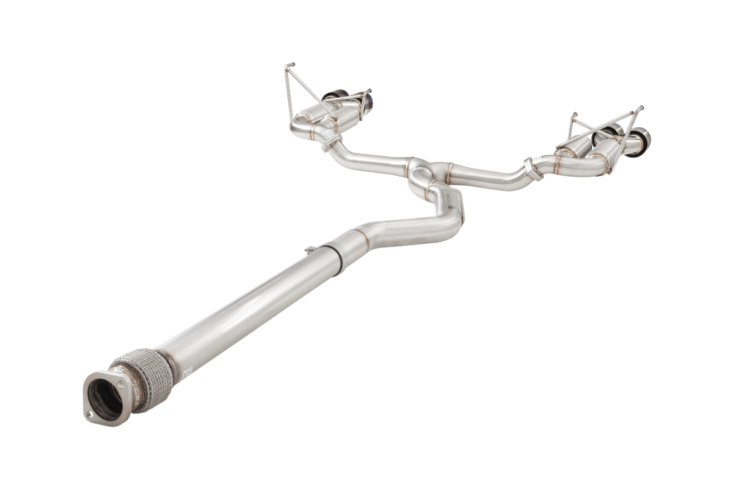 XForce Race Style Stainless Steel Catback Exhaust w/ Burnt Blue Tips 2022 - 2024 WRX - ESSW29RBUCS - Subimods.com