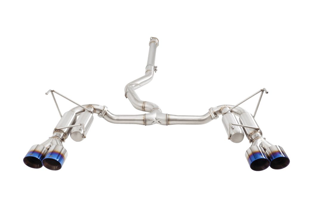 XForce Race Style Stainless Steel Catback Exhaust w/ Burnt Blue Tips 2022 - 2024 WRX - ESSW29RBUCS - Subimods.com