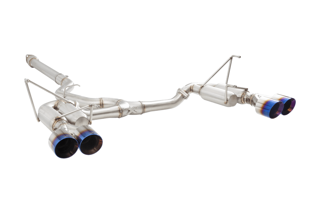XForce Race Style Stainless Steel Catback Exhaust w/ Burnt Blue Tips 2022 - 2024 WRX - ESSW29RBUCS - Subimods.com