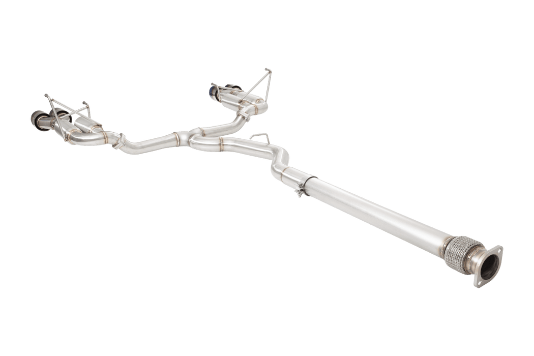 XForce Race Style Stainless Steel Catback Exhaust w/ Burnt Blue Tips 2022 - 2024 WRX - ESSW29RBUCS - Subimods.com