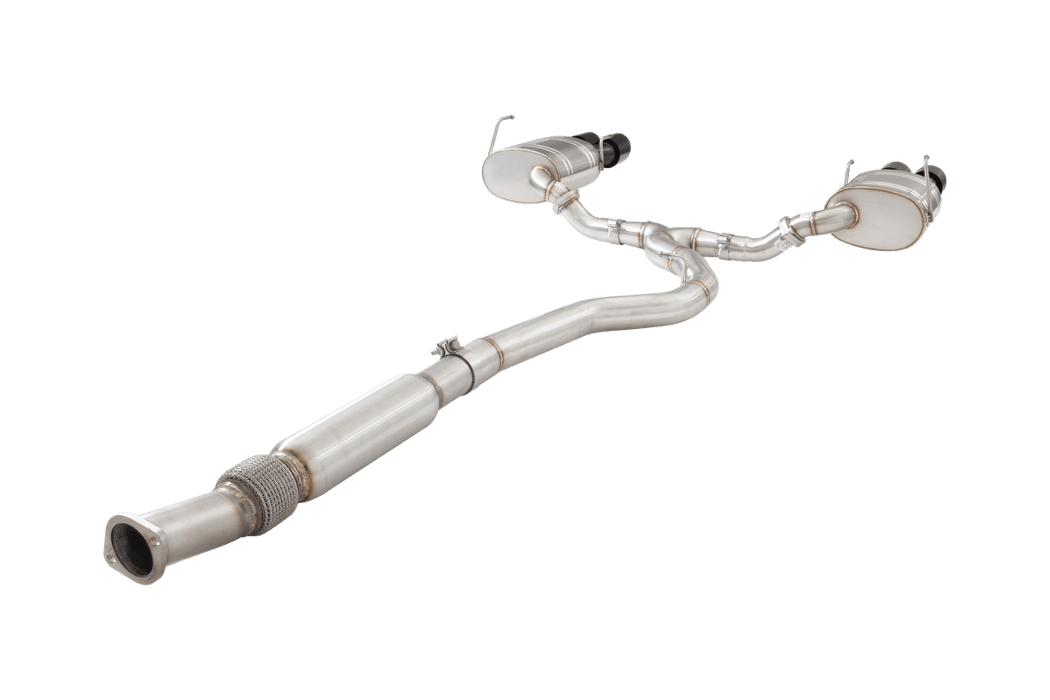 XForce Street Style Stainless Steel Catback Exhaust w/ Black Tips 2011 - 2021 WRX Sedan / 2011 - 2021 STI Sedan - ESSW27BKCS - Subimods.com