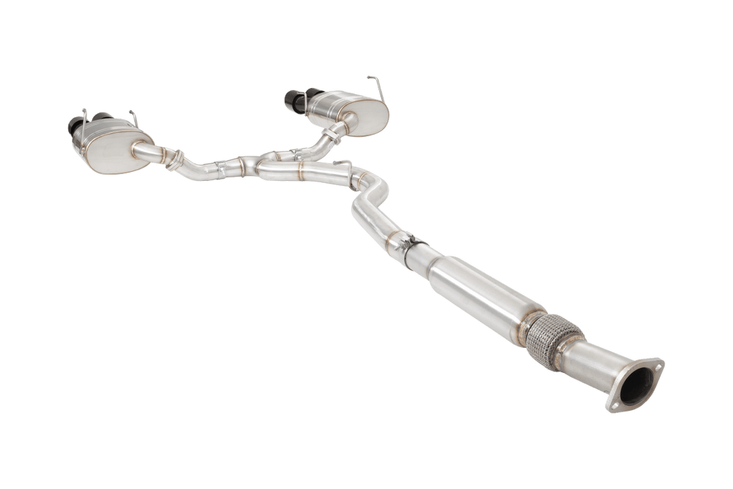 XForce Street Style Stainless Steel Catback Exhaust w/ Black Tips 2011 - 2021 WRX Sedan / 2011 - 2021 STI Sedan - ESSW27BKCS - Subimods.com