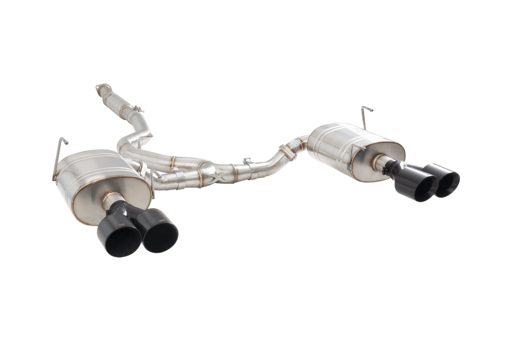 XForce Street Style Stainless Steel Catback Exhaust w/ Black Tips 2011 - 2021 WRX Sedan / 2011 - 2021 STI Sedan - ESSW27BKCS - Subimods.com