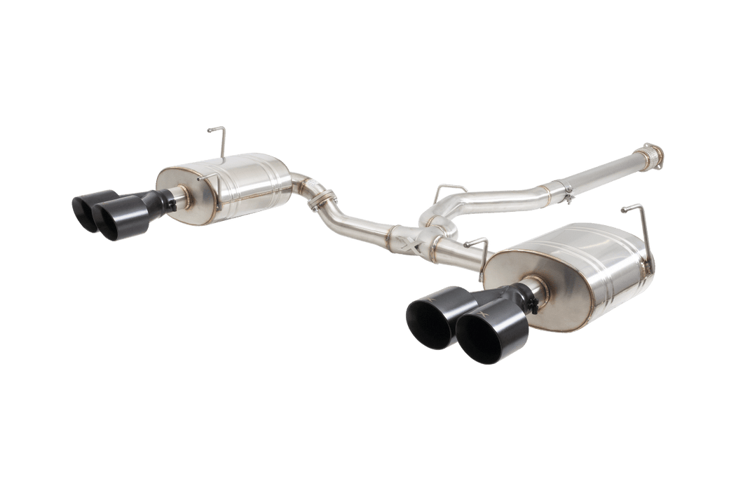 XForce Street Style Stainless Steel Catback Exhaust w/ Black Tips 2022 - 2024 WRX - ESSW29BKCS - Subimods.com