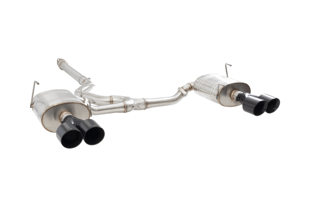 XForce Street Style Stainless Steel Catback Exhaust w/ Black Tips 2022 - 2024 WRX - ESSW29BKCS - Subimods.com