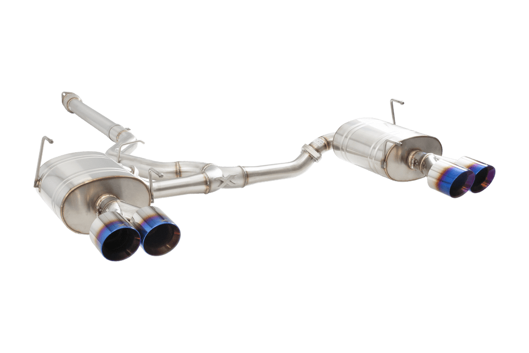 XForce Street Style Stainless Steel Catback Exhaust w/ Burnt Blue Tips 2022 - 2024 WRX - ESSW29BUCS - Subimods.com